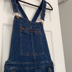 Free People Denim Overalls